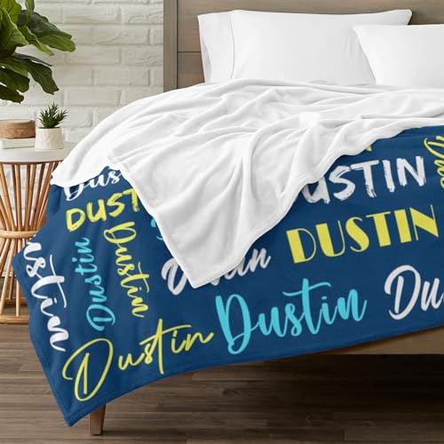 Personalized Blankets for Kids with Names Customized Blankets with Name for Adult Custom Blanket Gift for Birthday Christmas Valentines Day Gift