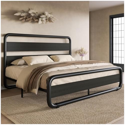 La Mejor Selección de Bases de Cama de Madera los preferidos por los clientes. 48 FABATO Base Cama Matrimonial - Cabecera Matrimonial - Madera- Estructura Acero - Forma Oval - Almacenamiento Bajo La Cama - No Necesita somier - Cap MAX 362 kg - Largo:197 x Ancho:...