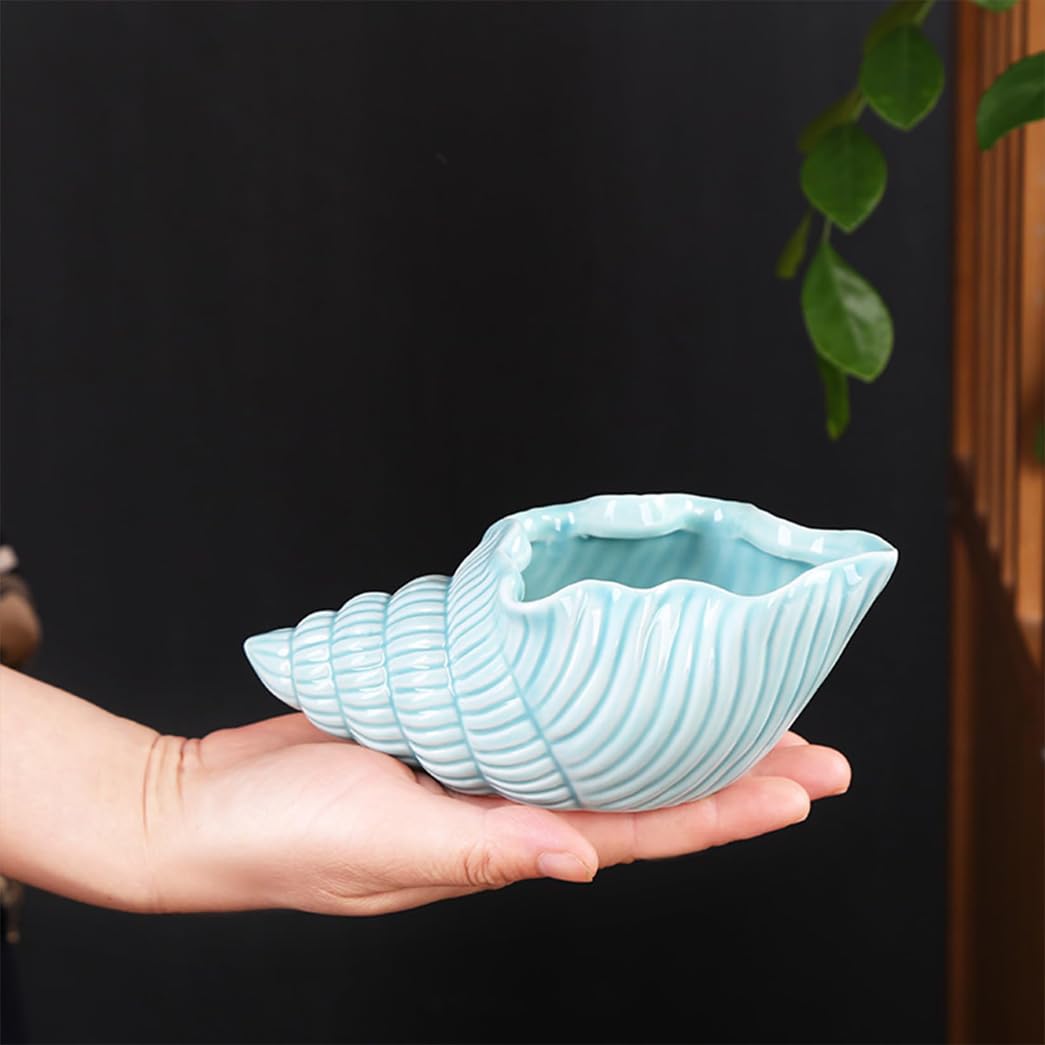 GVILTY Poschetti per Sigarette in Ceramica per All'aperto al Chiuso, Tavolo da Tavolo da Posacenere a Forma di Conchiglia per Sigarette, Tavolo Decorativo Posacenere Top Yellow