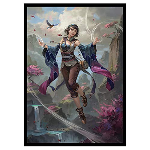 Fantasy North - Izumi - Wind Mage - 100 Smooth Matte TCG Trading Card Sleeves - Fits Magic MTG Commander Pokemon and Other Card Games - Playing Card