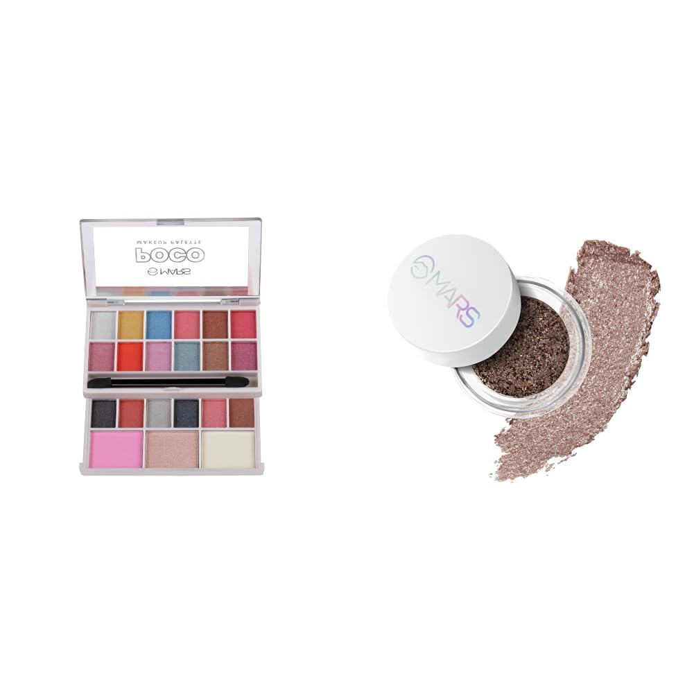 MARS Poco Face Makeup and eyeshadow Palette with Slider Case MARS Starlit Pot Eyeshadow 3.0gm SHADE-01-image-28