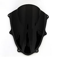Vista 3 de Parabrisas de motocicleta para motocicleta, parabrisas iridio negro con tornillos, tornillos y cierre de tuerca, compatible con Suzuki GSXR1000 K17