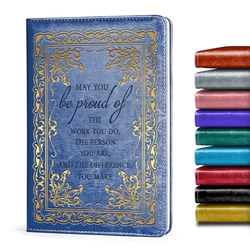 LBWCER Thank You gift May you be proud of the work you do, for Volunteer Staff Coach Nurse Teacher Social Worker Notebook Gift Travel Journal (May blue)