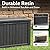 GYMHILL 90 Gallon Deck Box Outdoor Storage Box Waterproof for Patio Furniture,Outdoor Cushions,Garden Tools and Pool Supplies,Lockable, Resin and Easy to Install Black