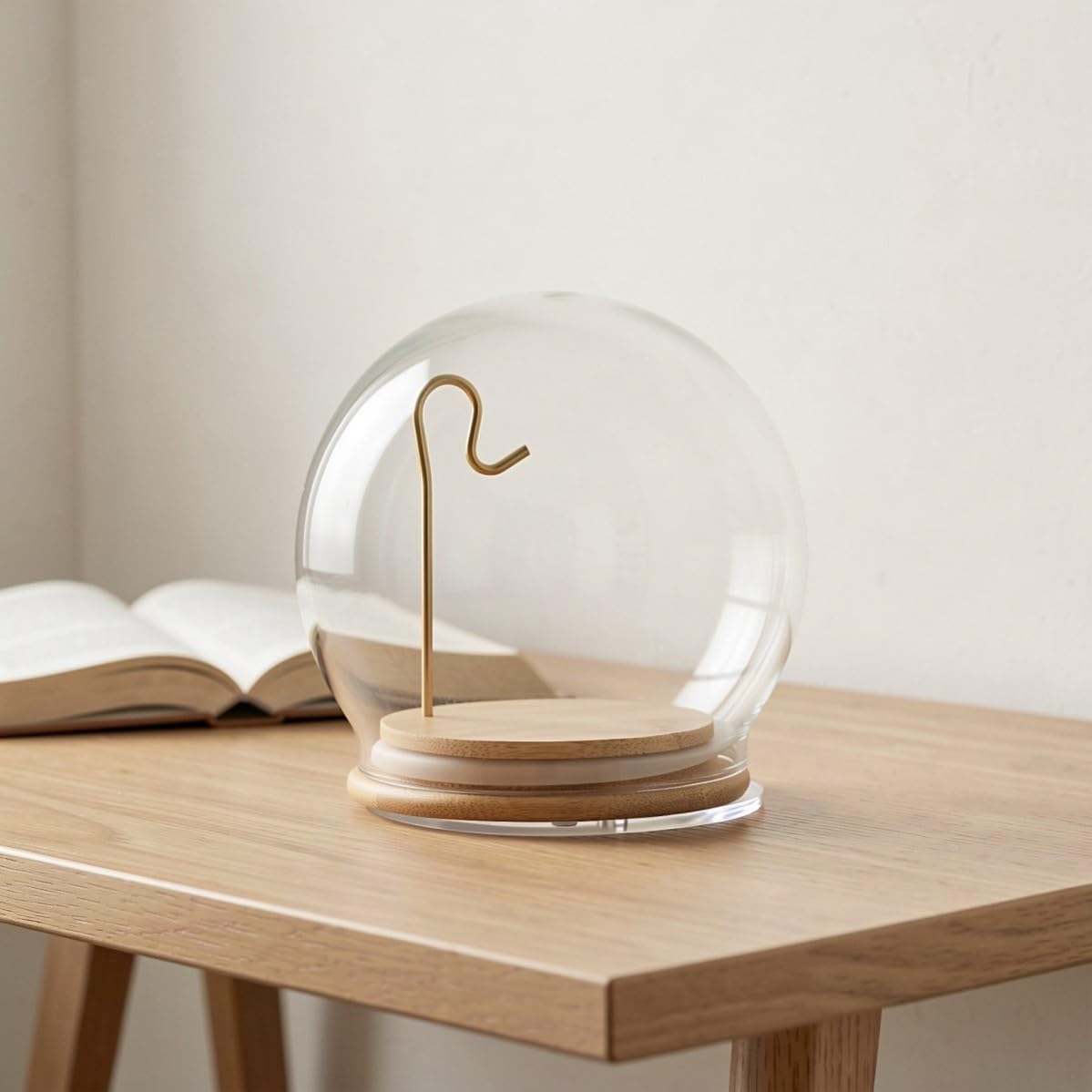 Watch Display Glass Dome with Hook and Base 4.5 Inch