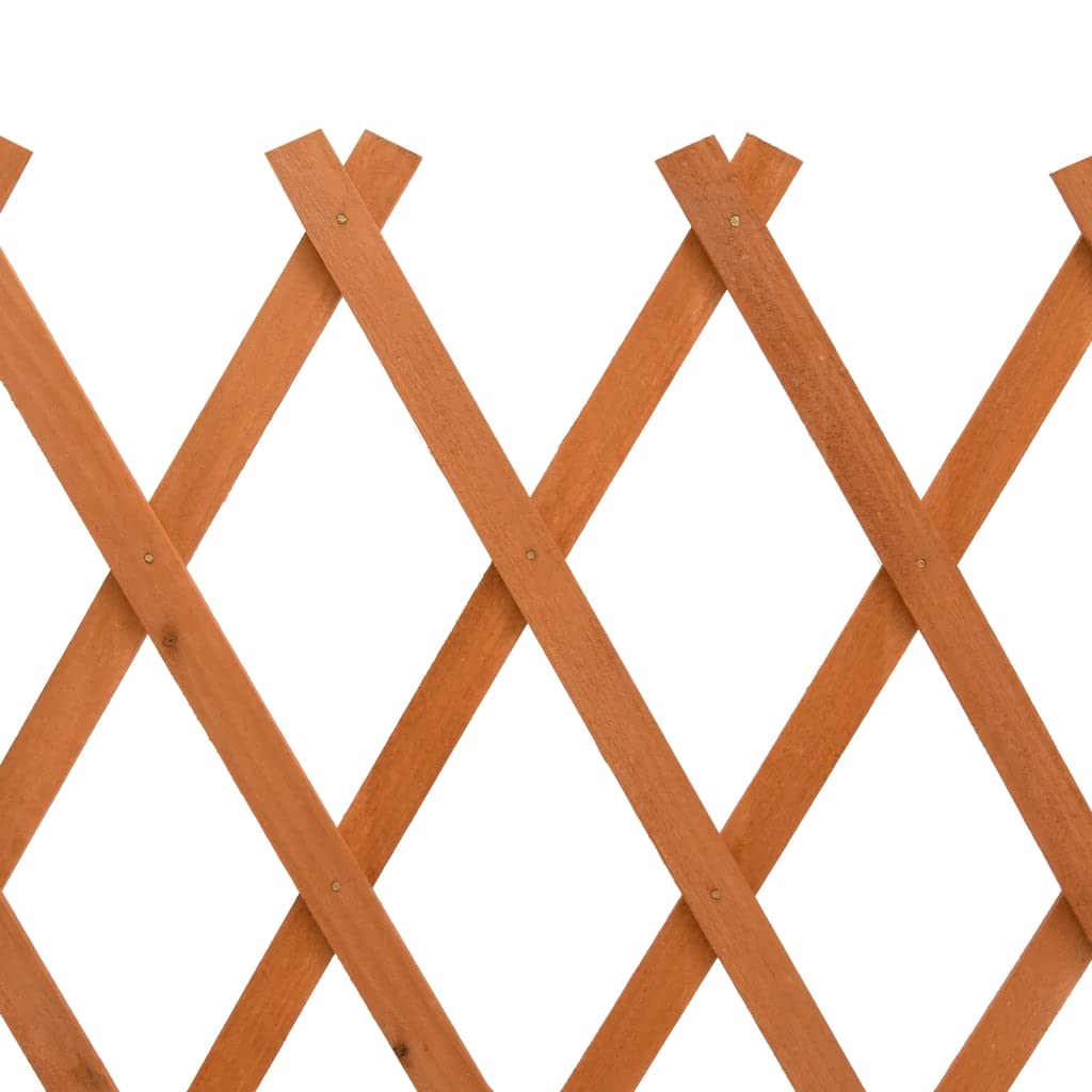 Garten-Rankzaun aus massivem Tannenholz 150x80 cm, orange lasiert, erweiterbar Zaunelement für Sichtschutz, Begrenzung, Privatsphäre im Außenbereich, ideal für Terrasse, Balkon, Vorgarten
