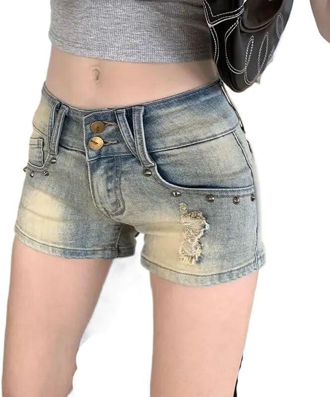Summer Short Jeans Pants Women's Low Waist Denim Shorts