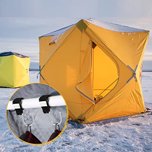 image for LEIFIDE 5 Pieces Ice Fishing Shelter Coat Hooks Heavy Duty Shelter Hoo