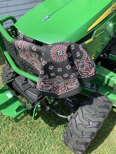 Hav-A-Hank Black & Red Bandanna, Made in USA, 22x22, Great for Crafts and Gifts, 100% cotton, Hiking Biking Helment Liner Costumes Single Side Print.