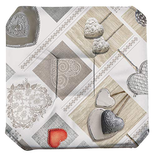 Galette de Chaise Anti-Taches à Rabats Coeurs