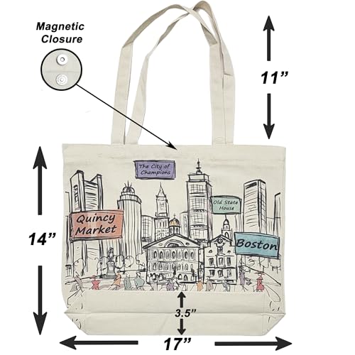 Image of Cities Around the World Artwork Tote Bag Series- Designed in the USA, 17 inchx14 inch, Double Sided Print, Souvenir & Gift