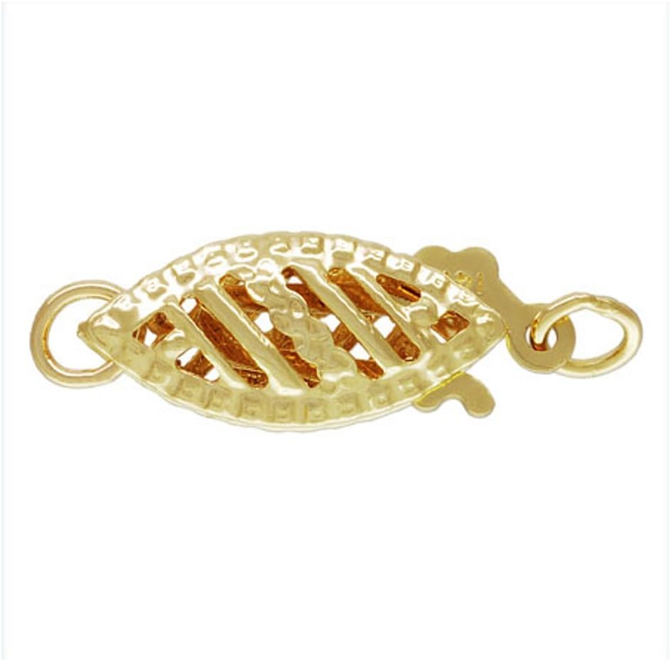 Genuine 14k Gold Filigree Pearl Clasp 5.5x13.4mm .583 by JensFindings