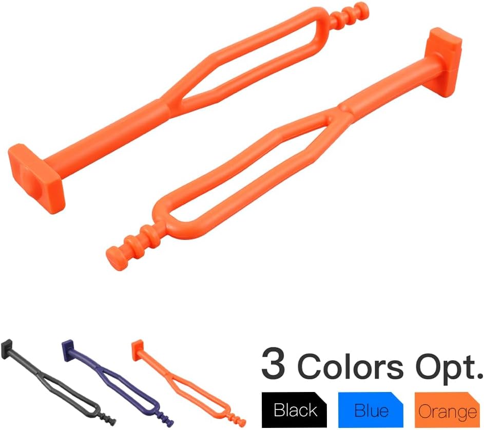 NICECNC 2PCS Rubber Side Stand Kickstand Strap Orange
