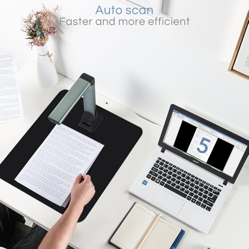 Image of Document Camera: Multilingual OCR Portable Document Scanner HD A4 Scanner for Online Teaching and Students, Distance Learning, Only for Windows