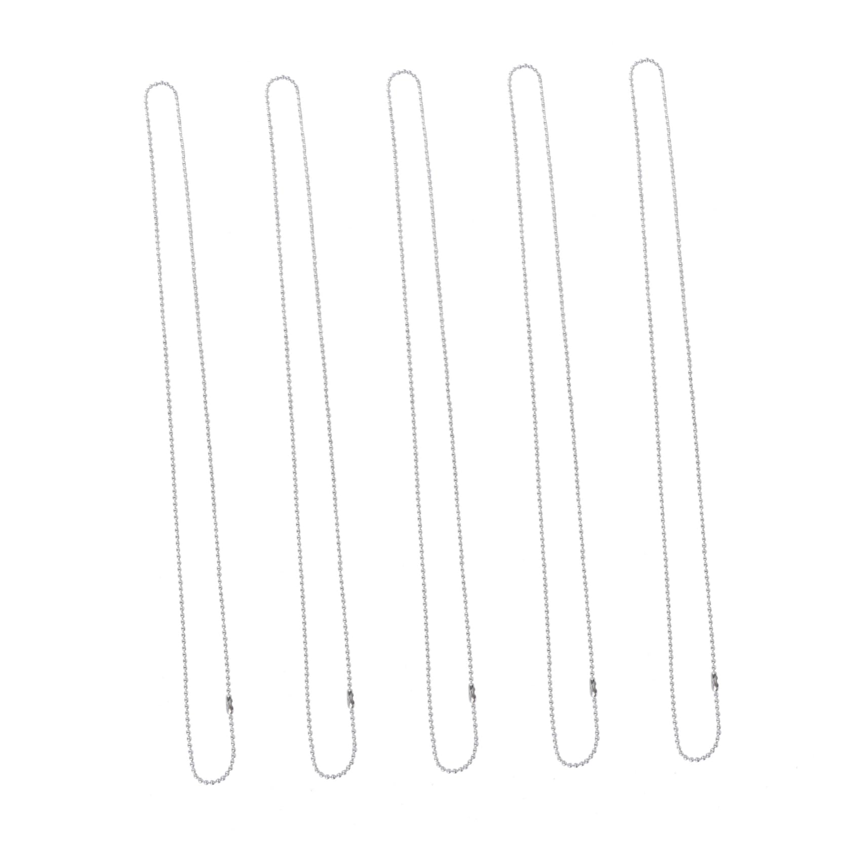 BESPORTBLE Choker Dog Necklace Pet Chain Necklace Dog Tag Chain 5pcs Alloy Ball Chains Comfortable for Dogs