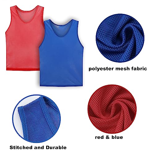 Image of Scrimmage Vests Pinnies Team Practice Jerseys for Kids,Youth and Adult Sports Soccer,Football,Basketball(12 Pack)