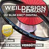 ❤ BLOCKT UV LICHT ❤ Das ultraviolettes Licht kann zu Bildschleiern, Unschärfe und Blaustichen im Bild führen. Der Filter blockiert ultraviolettes Licht, dunstige Sicht wird unterdrückt und beugt so chromatischen Aberrationen und Unschärfen vor. Verringerung einer Blaustich in einer UV reichen Umgebung wie am Meer oder Hochgebirge. Erhöht dadurch den Kontrast der Aufnahmen und eliminiert leichten Nebel oder Dunst. Ideal für Landschaftsfotografie dank hervorragender optischer Eigenschaften.