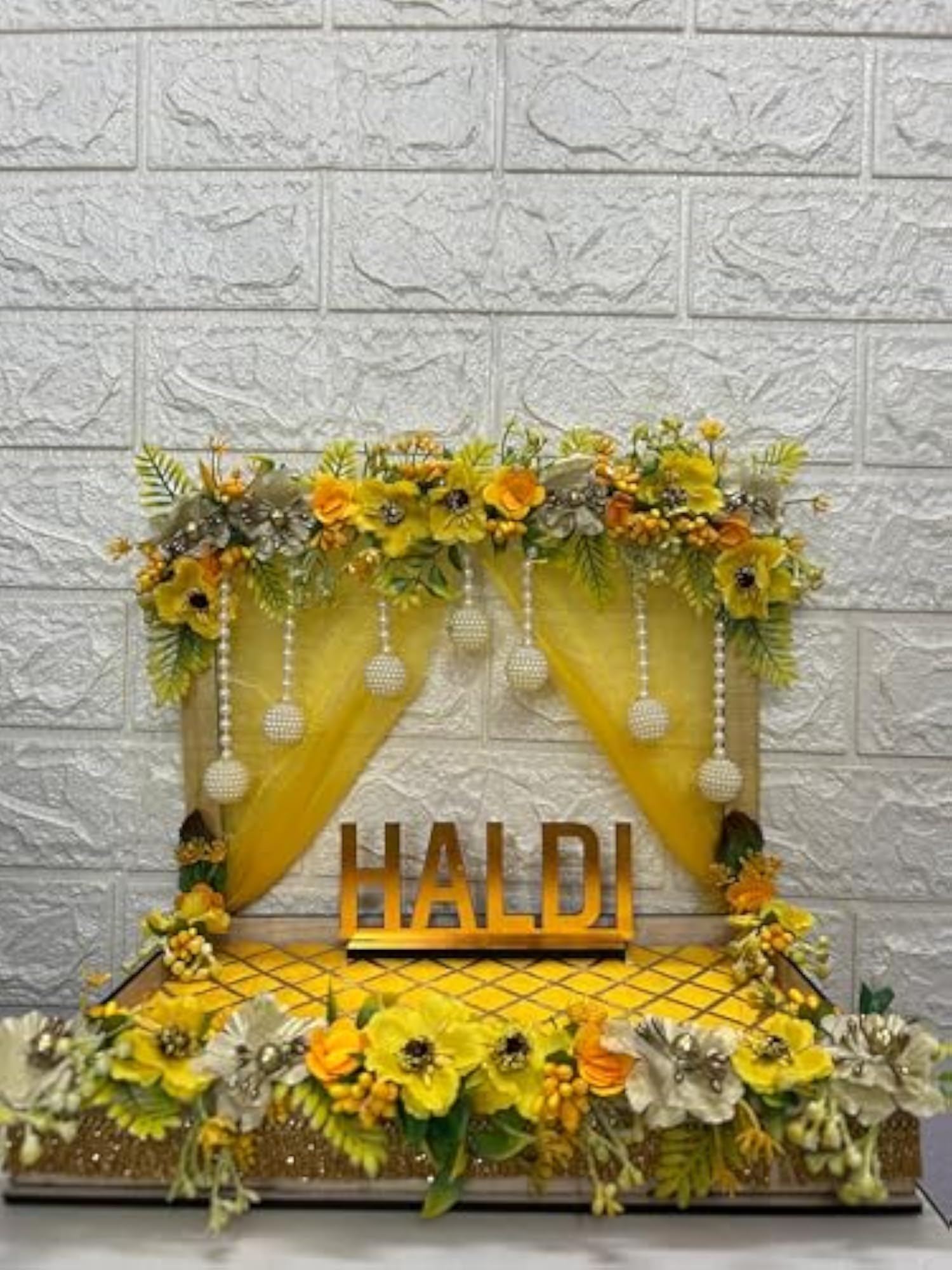 Decorative Haldi Plates Platter Holder Tray