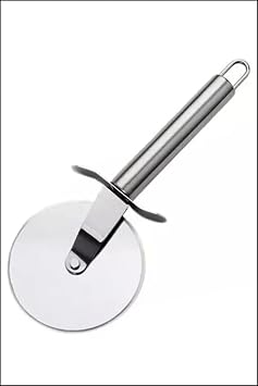 Paslanmaz Çelik Hamur Kesme Ruleti, Pizza Kesici Rulet, 20 cm, 9 cm Çap
