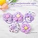400 Pcs Baby Girls Hair Accessories Set,Baby Girls Hair Ties,Flower Bows Rubber Bands,Hair-friendly Hair Clip,Soft Elastic Hair Bands,Claw Clip(Purple)