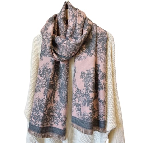 Châle d'automne et d'hiver en maille pour femme - Écharpe chaude imitation cachemire