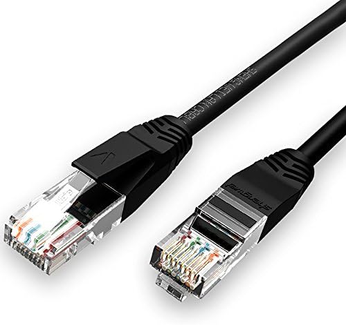 shengwei Cat5e High-speed Ethernet Cable, Computer Cable with Snagless RJ45 Connectors, Reliable 100Mbps Internet Network Cable (16 Feet / 5 Meter) Black
