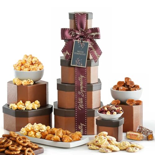 Broadway Basketeers Sympathy Gift Basket Tower –...