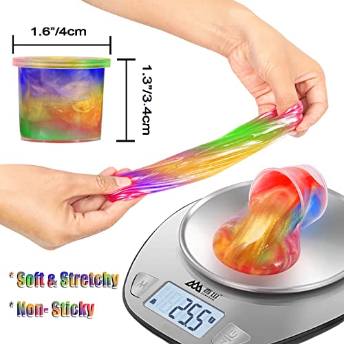 image for MiVRIU 24 Pack Mini Slime, Galaxy Slime Party Favors, Stretchy Slime K