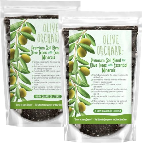 GARDENWISE Organic Olive Tree Potting Mix – Fast-Draining, Nutrient-Rich Soil for Indoor & Outdoor...