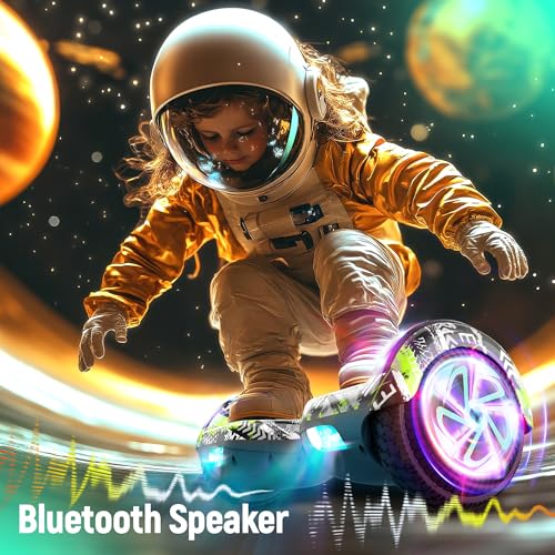 Image of LIEAGLE Hoverboard, 6.5 inch Self Balancing Scooter Hover Board with Bluetooth Wheels LED Lights for Kids Adults