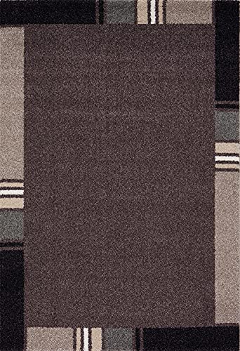 Mia´s Teppiche Clara Wohnzimmer Teppich Braun/Gestell 60x115 cm Fries