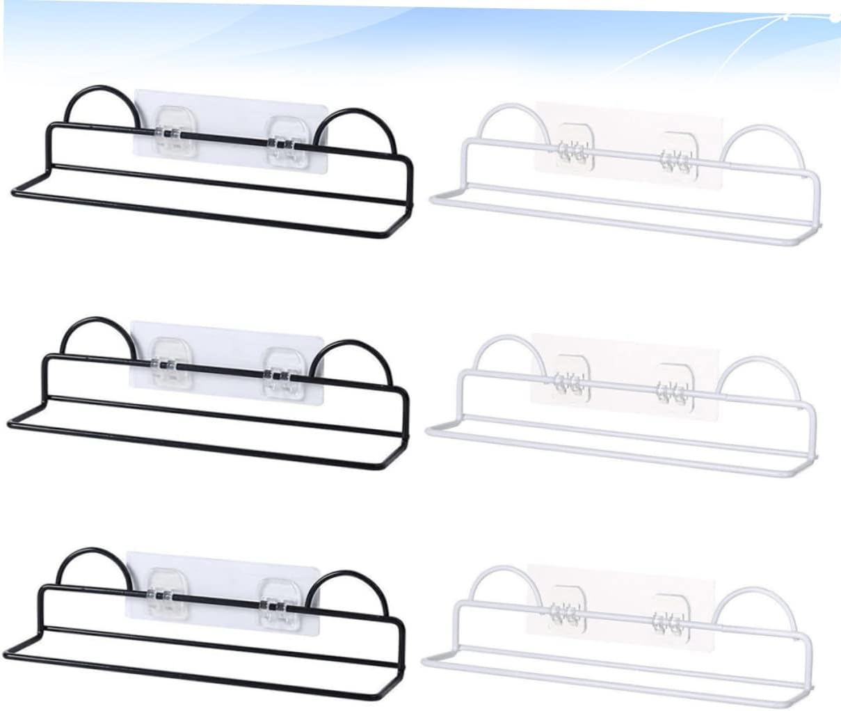 GLEAVI 6pcs Bathroom Shoe -hanging Organizer Easy Install and Glue Not Included Multifunctional for Slippers Shoes