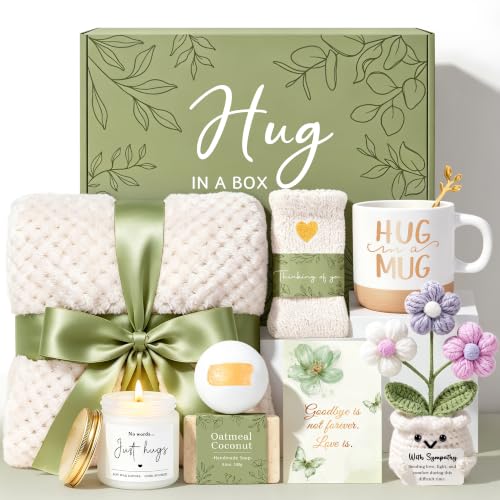 Sympathy Gifts for Loss of Loved One Sympathy Gift Baskets Miscarriage Care Package for Women Grief Bereavement Memorial Gift Ideas for Loss of Mother Dad Son Condolence Remembrance Hug in a Box Gifts