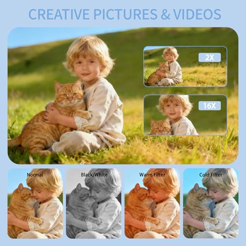 Image of Digital Camera for Kids & Beginners, 4K Digital Camera with 64GB SD Card 16X