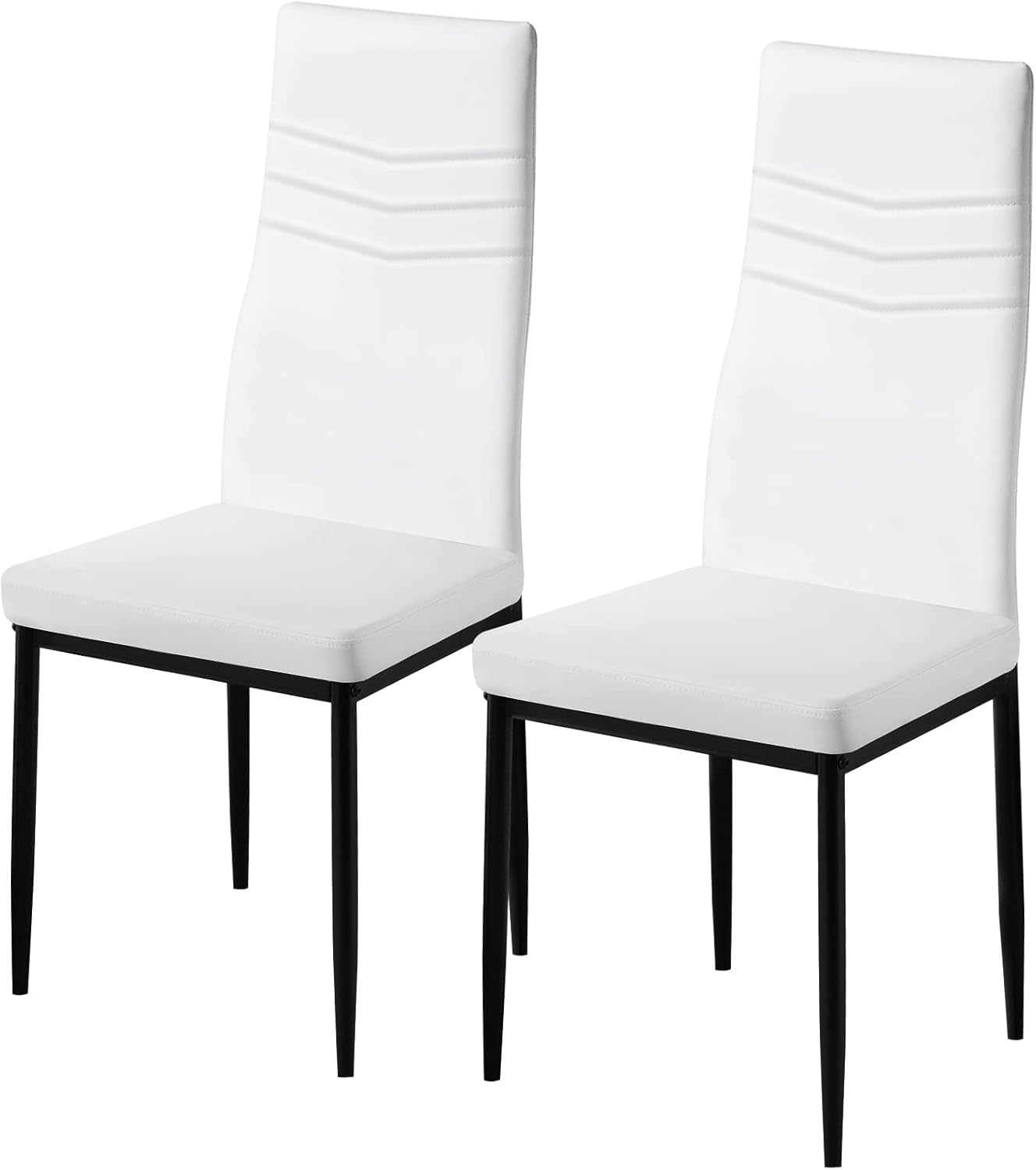 SICOTAS Esszimmerstühle 2er Set Moderne Küchenstühle aus PU-Leder bequemer Polsterstuhl mit ...