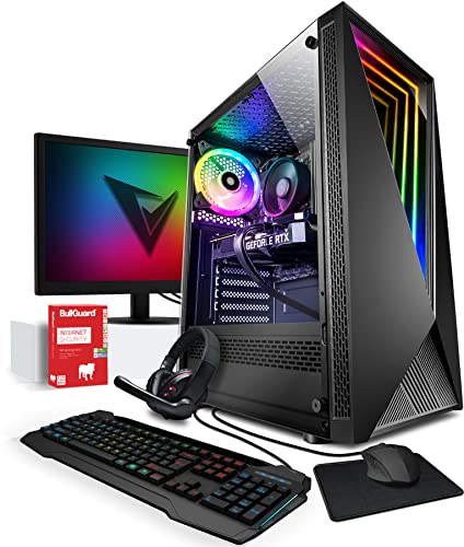 Vibox IV-36 Gaming PC - Monitor-Paket - AMD Ryzen 5 5600G Prozessor - AMD Radeon RX 6700 XT 12GB Grafikkarte - 16GB RAM - 240GB SSD - 1TB HDD - Windows 11 - WiFi