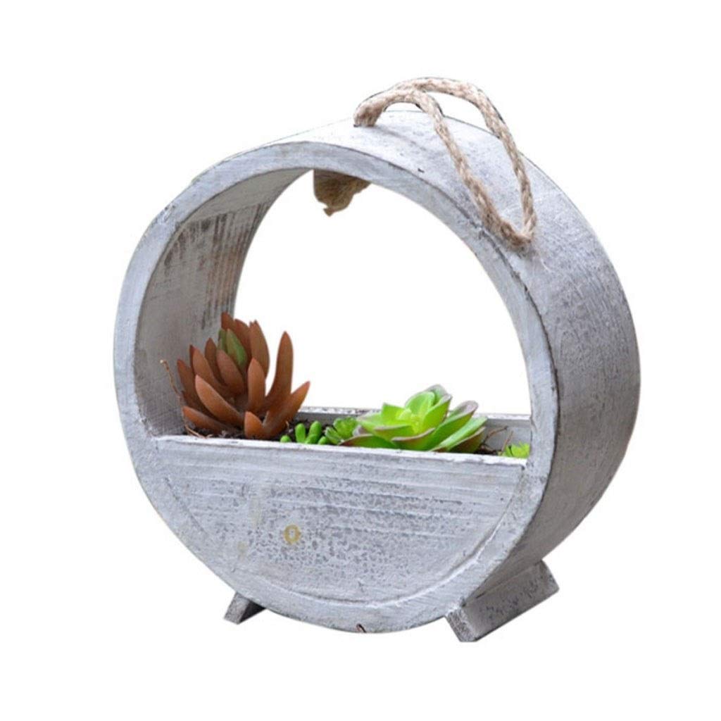 Pflanzenständer Antiker Blumenständer Gartendekoration Hängender Blumentopf (rund) Pflanzenregal (Size : M)