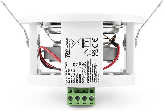 Power Dynamics Bluetooth Ceiling Speakers System - A50B In-Wall Amplifier with 4x CSBA3L 3 Compact Ceiling Mounted Speakers & Remote - Home Audio Solution