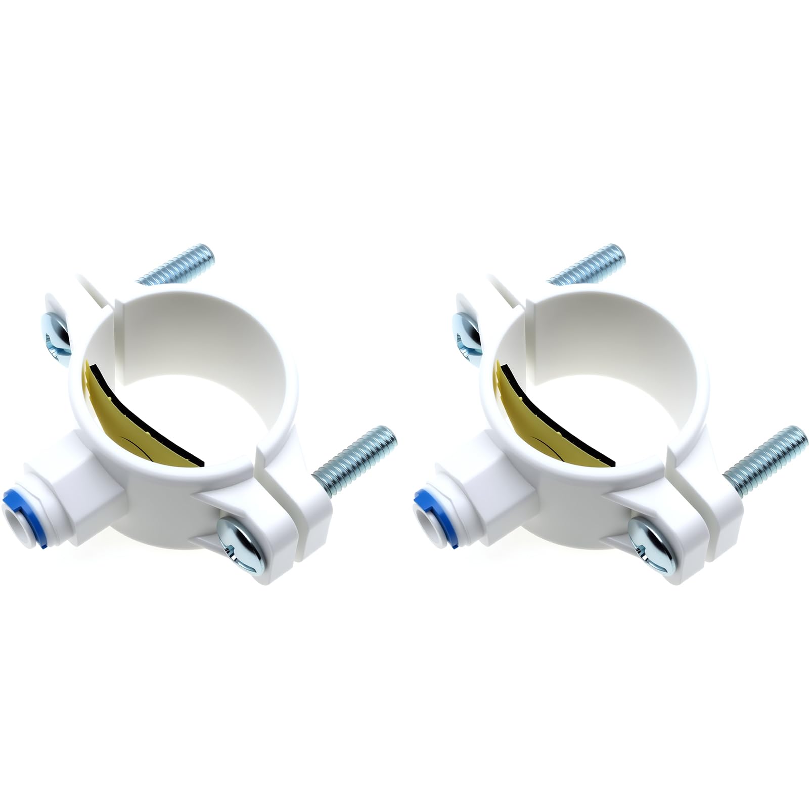 FDXGYH 2 Pack Drain Saddle Valve 1/4" Quick Connect Hose Pipe Adapter for Reverse Osmosis System [White]-image-48