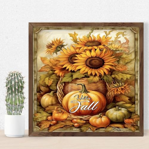 Décoration murale moderne en bois Hello Fall pour salon et chambre