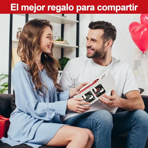 Miniatura 4 de Cosyall Decantador De Vino Eléctrico, Dispensador De Aireador, Dispensador De Vino Medible Con Indicador De Temperatura Del Vino, Dispensador De Vino Inteligente Con Recargable Tipo C Rojo