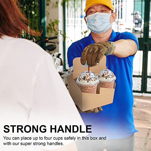 Kraft Drink Carrier With Handles Holds Up To 4 Cups Of 20 Oz. Each - Great For All Your Beverage Needs By Mt Products (30 Pieces) - Made In The Usa #TOP6