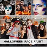Aomig Kamuflaż na twarz naklejki do malowania twarzy, kamuflaż twarzy kij do malowania ciała na Halloween Cosplay Football Make Up Cream Clown (czarny)