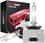 Torchbeam D3S HID Headlight Bulbs, 6000K Diamond White, High/Low Beam, 5 Years Lifespan, Xenon Replacement Bulbs with Metal Stents Base, for 12V Car, Pack of 2