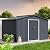10 x 8 FT Metal Outdoor Storage Shed, Large Metal Tool Sheds with Frame Floor, Air Vents & Lockable Door, Metal Aluminum Storage Shed for Gardens, Backyard, Patio, Garage, Lawn, Gray