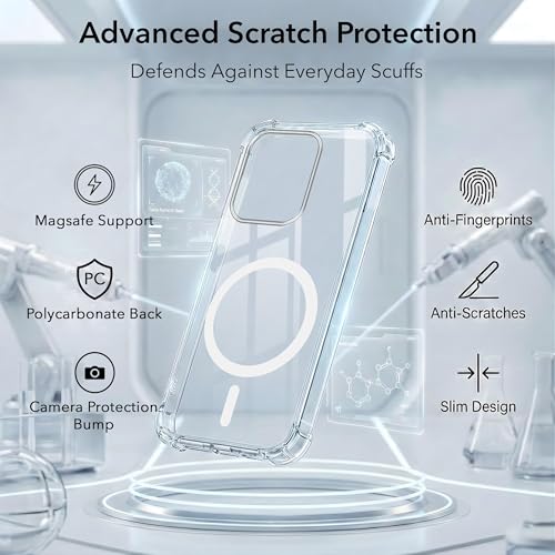 Image of Jkobi Shockproof Crystal-Clear Back Cover for Poco C85 5G (Magsafe Wireless Support | Drop & Camera Protection | Hard Polycarbonate)