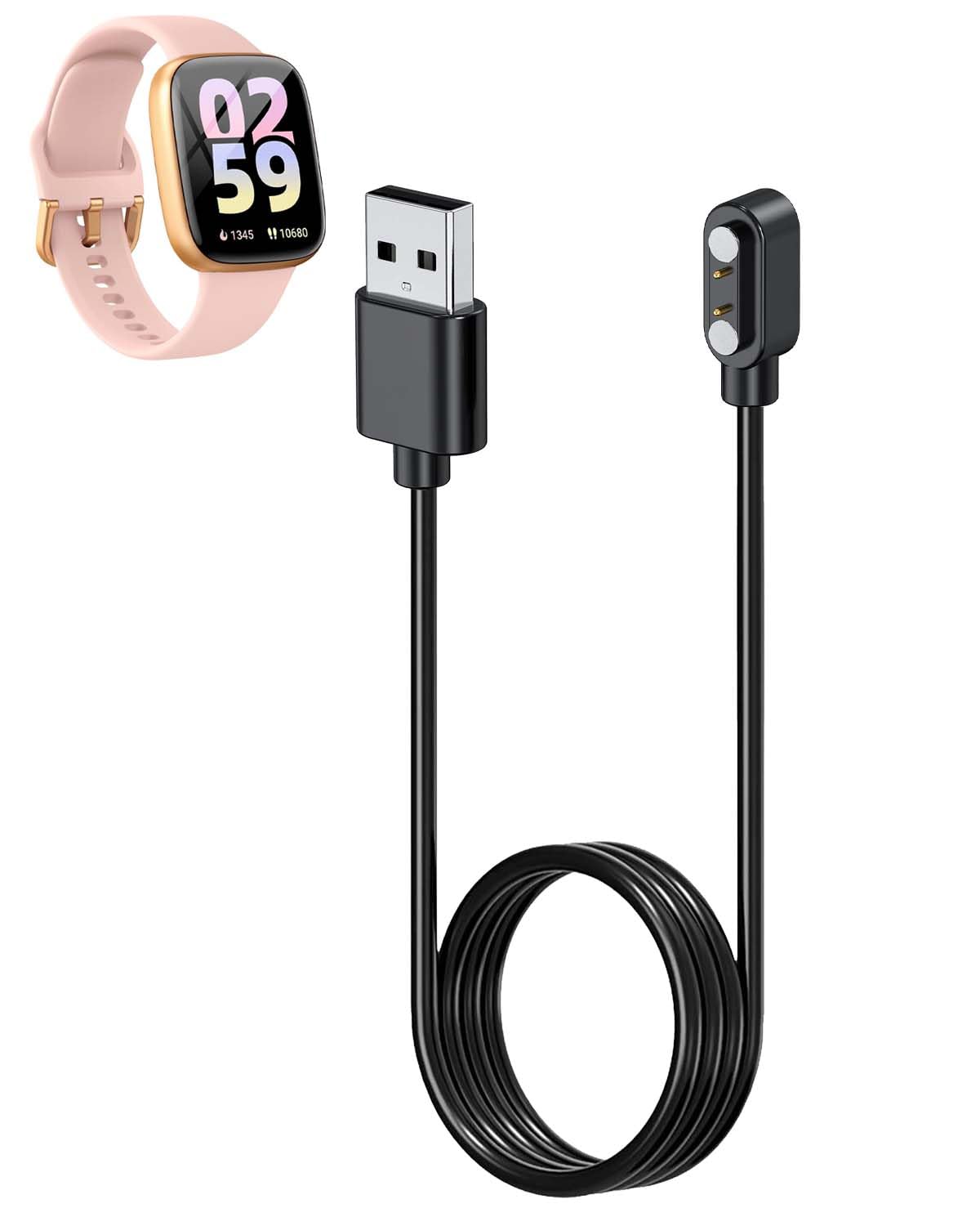 Smartwatch Charger Cable for Gydom GTX20,Replacement Magnetic USB Charger for Gydom GTX20 Smartwatch,High Speed Safe Charger,3.3ft / USB Type A