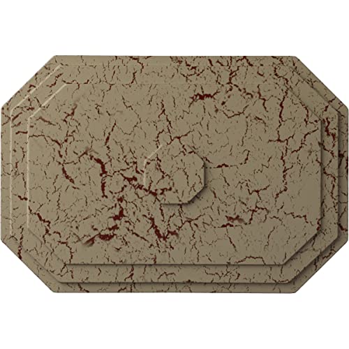 Ekena Millwork CM25FEGDC 25 1/4"W X 17 1/4"H X 1 3/4"P Felix Ceiling Medallion, Gobi Desert Crackle