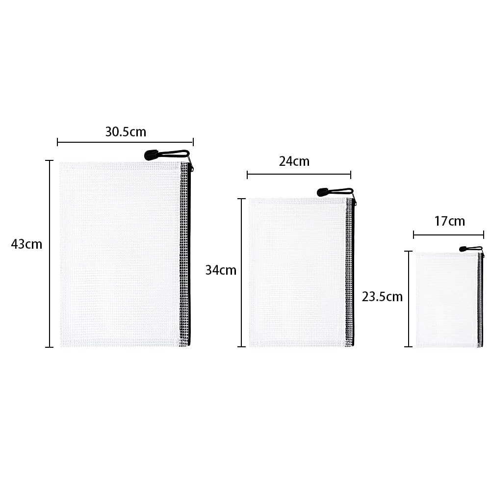 15 Borre Portadocumenti Impermeabili A3/A4/A5 - Con Etichette E Zip - Per Ufficio E Scuola - Foto 6