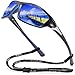 FAGUMA Gafas de sol polarizadas deportivas para hombres que conducen la pesca 100% protección ULTRAVIOLETA, Marco Mazarine negro/lente de espejo Mazarine